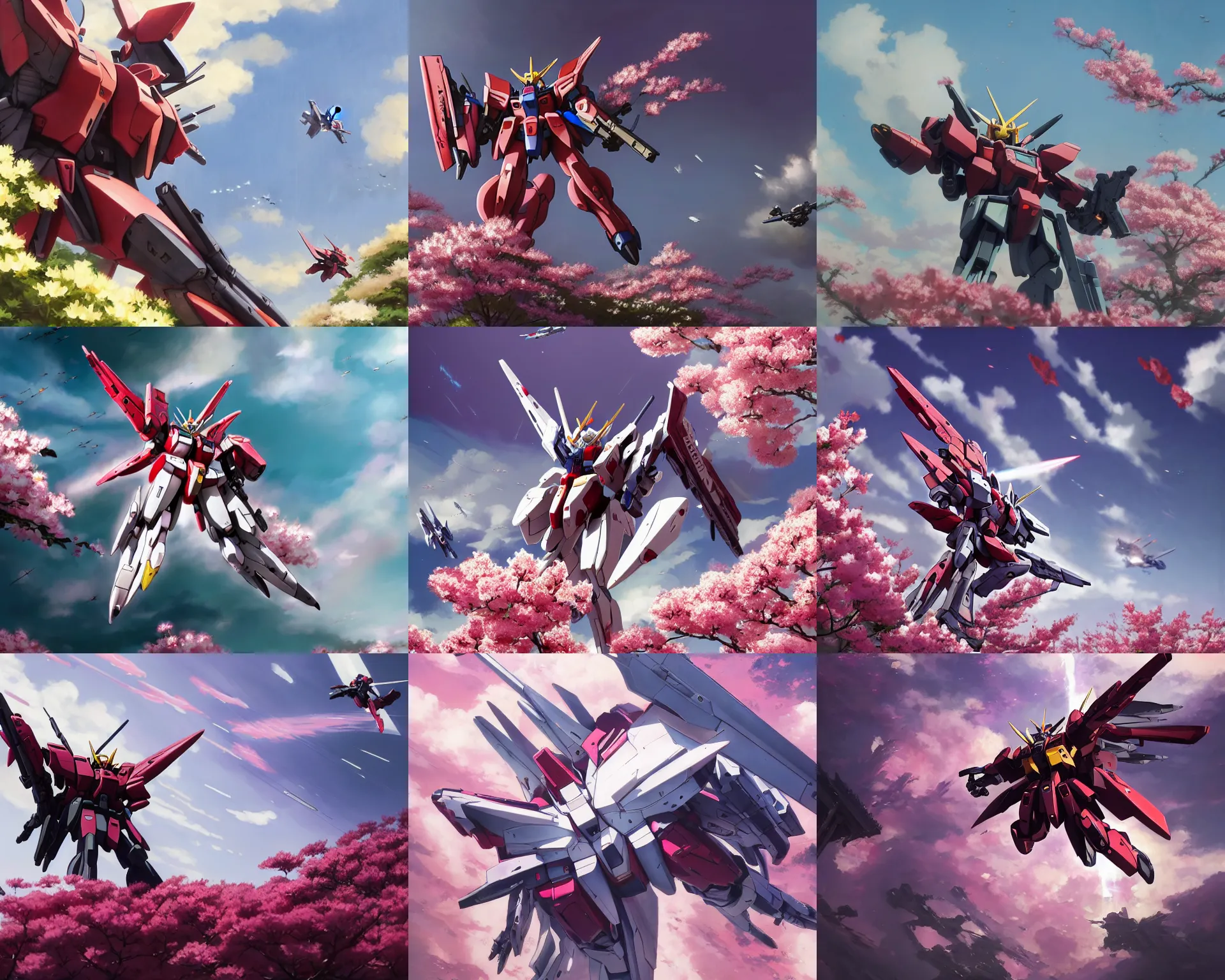 Prompt: gundam sazabi fighter flying above blossoms, magnificent, close up, details, sharp focus, elegant, highly detailed, illustration, by Jordan Grimmer and greg rutkowski and PiNe(パイネ) and 薯子Imoko and 香川悠作 and wlop and maya takamura, intricate, beautiful, Trending artstation, pixiv, digital Art