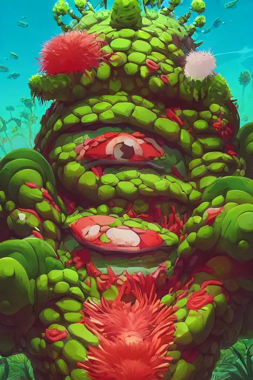 Image similar to 3 d render creature animal sushi cristal very big eye roots cactus elemental flush of force nature micro world fluo fishscale, comics gta 5 cover, official fanart behance hd artstation by jesper ejsing, by rhads, makoto shinkai and lois van baarle, ilya kuvshinov, ossdraws