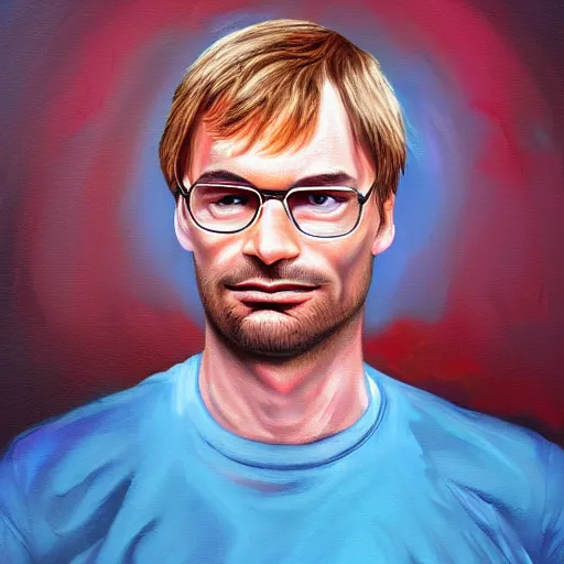 Image similar to jeffrey dahmer in euphoria series, oil painting, ultradetailed, digital painting, ultradetailed