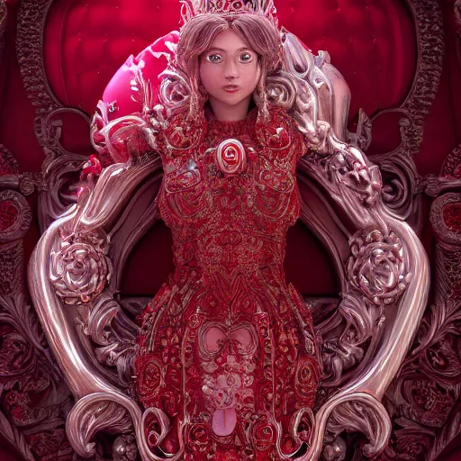 Image similar to princess of ruby, ornate, intricate, hyper detailed, stunning, 4 k, octane render