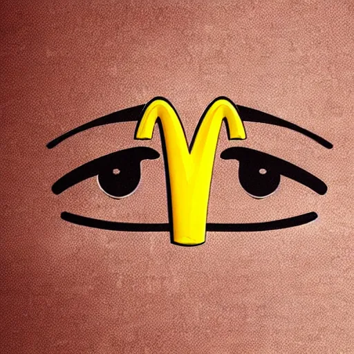 Prompt: eyebrows in the shape of the McDonalds logo, photorealistic, detailed