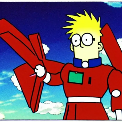 Image similar to anime dilbert gundam, by scott adams