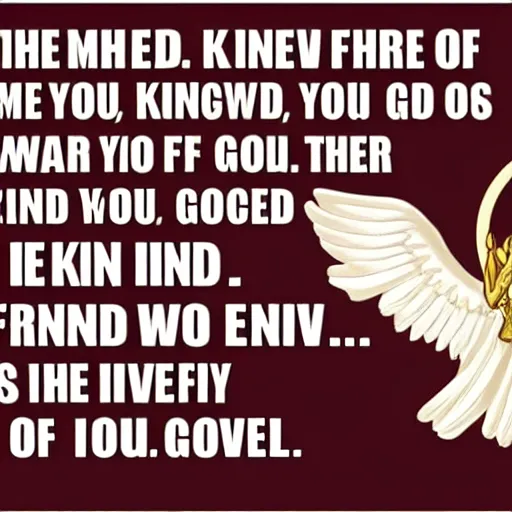 Prompt: and now your servant says,'may the word of my lord the king secure my inheritance, for my lord the king is like an angel of god in discerning good and evil. may the lord your god be with you.