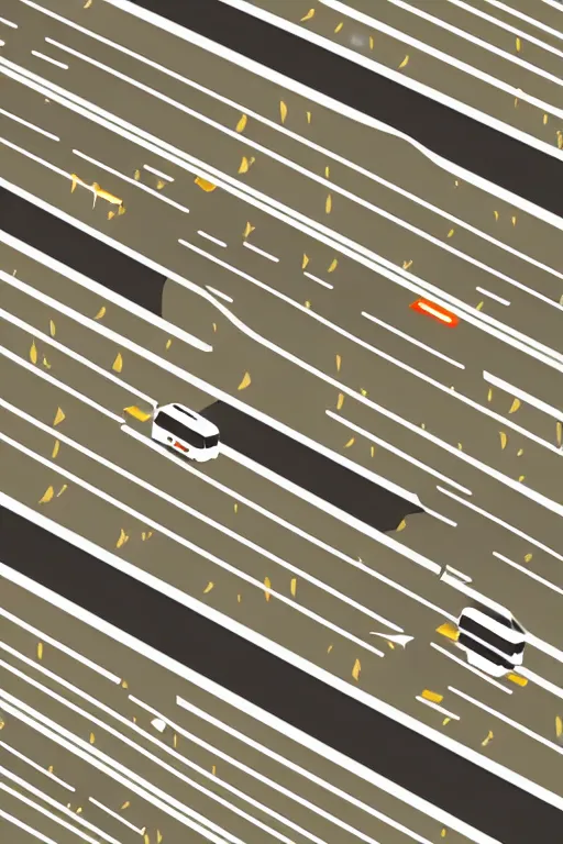 Prompt: minimalist boho style art of a freeway, illustration, vector art