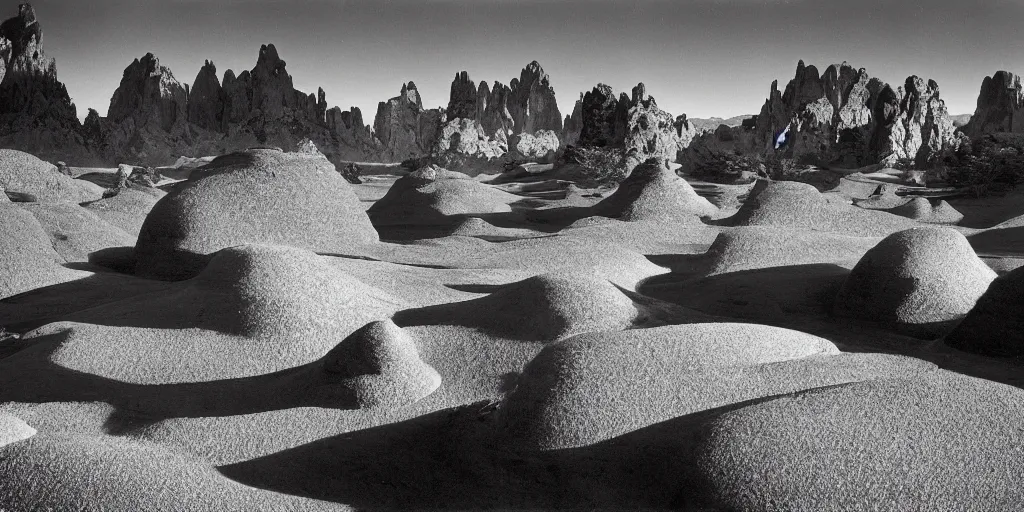 Prompt: the surface of an alient world award winning photography by ansel adams