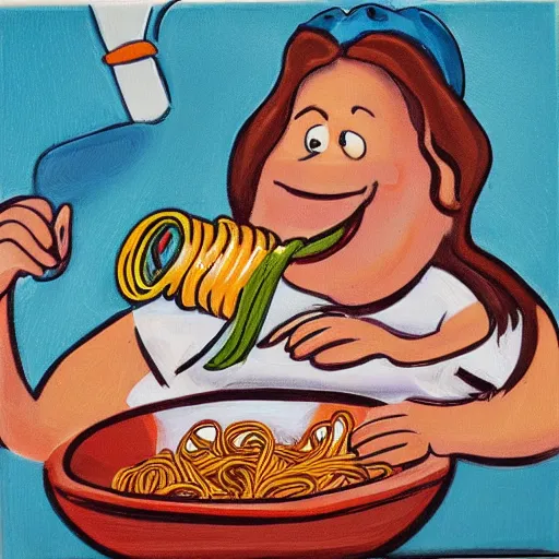 Image similar to Mom\'s spaghetti drinking water