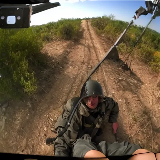 Image similar to gopro pov of a soldier in the civil war