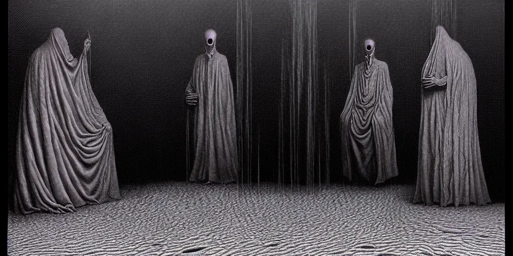 Prompt: an impossible surface by thomas ligotti and wayne barlowe