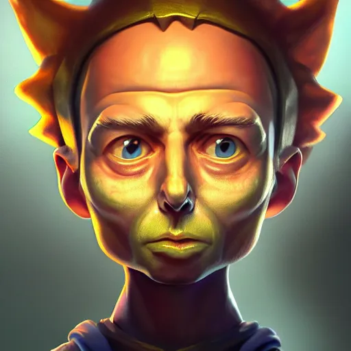 Image similar to Morty from rick and morty, perfect eyes, full body shot, snakes, portrait, fantasy, beautiful face, medieval, vivid colors, elegant, concept art, sharp focus, digital art, Hyper-realistic, 4K, Unreal Engine, Highly Detailed, HD, Dramatic Lighting by Brom, trending on Artstation