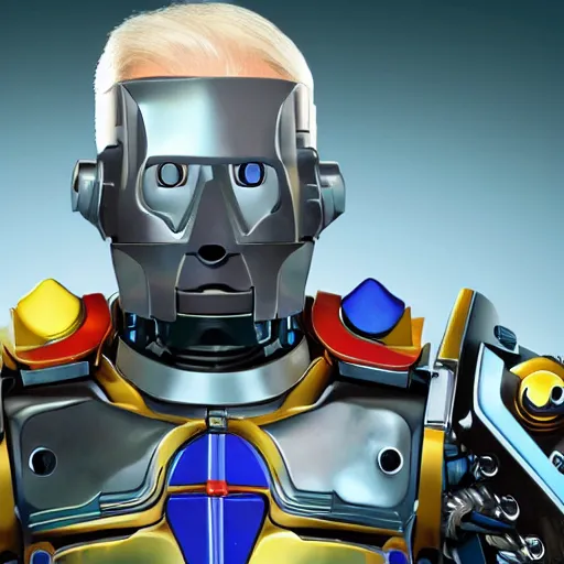Image similar to Bionicles character with the face of Joe Biden