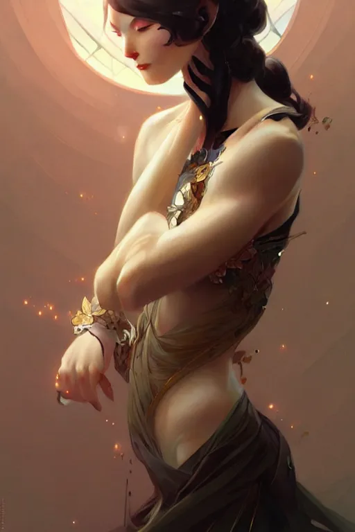 Image similar to Juri Han, intricate, elegant, modern, highly detailed, digital painting, artstation, concept art, matte, sharp focus, illustration, art by Artgerm and Greg Rutkowski and Alphonse Mucha