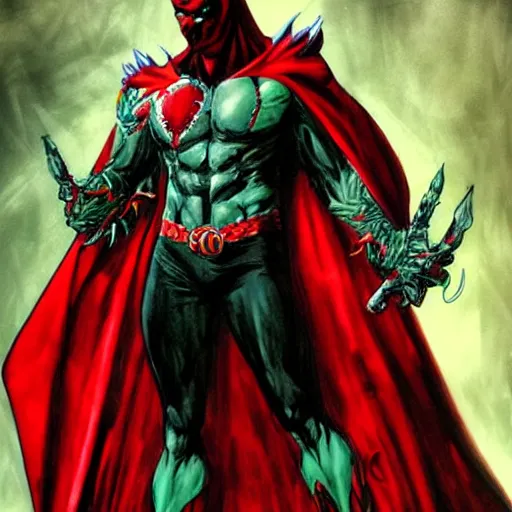 Image similar to spawn character design in the style of gabriele dell'otto