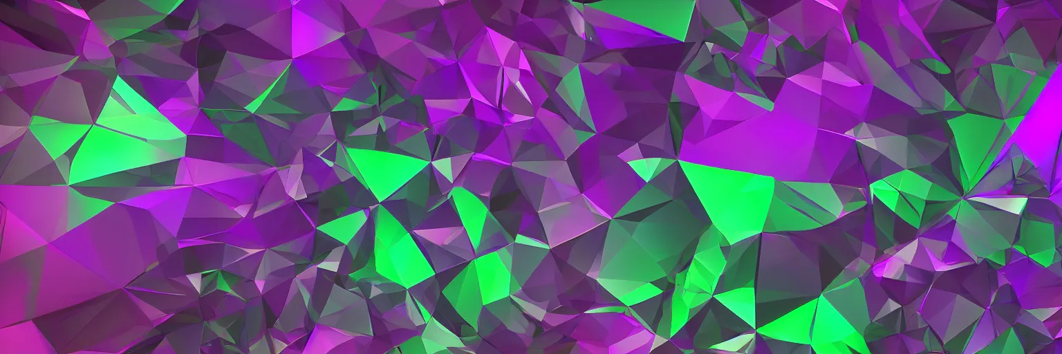 Image similar to a black background with a purple and green object, a raytraced image, strong bokeh!!!, polycount, generative art, ray tracing, vray tracing