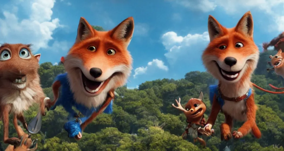 Image similar to film still from the new live - action adventure movie. sfx. ilm, laika, dreamworks, imageworks, rhythm & hues, weta, blur studio, animal logic, fox's blue sky studios, sony pictures animation.