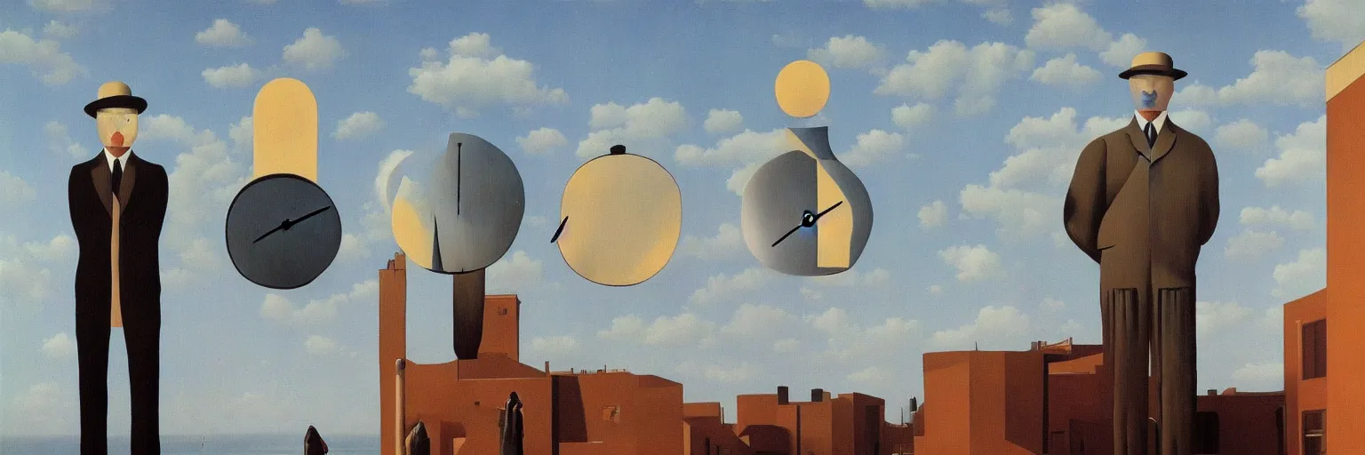 Image similar to clock painting magritte