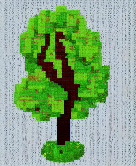 Image similar to video game tree pixelated full tree