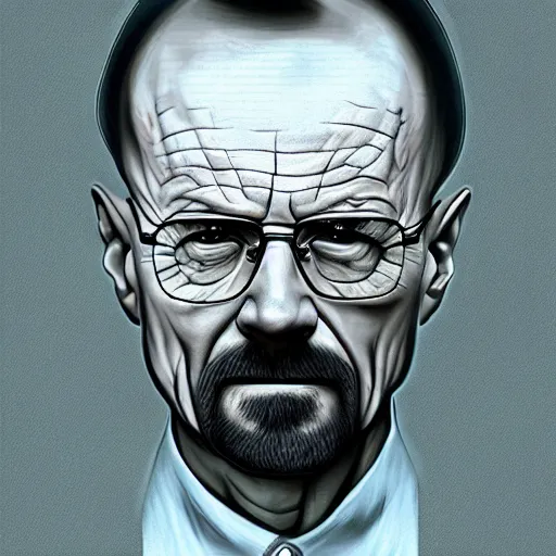 Prompt: walter white as a vampire, detailed digital art, painted by WLOP