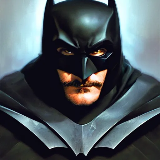 Prompt: handsome Joaquin Phoenix as batman, western, closeup, D&D, fantasy, intricate, elegant, highly detailed, digital painting, artstation, concept art, matte, sharp focus, illustration, art by Artgerm and Greg Rutkowski and Alphonse Mucha