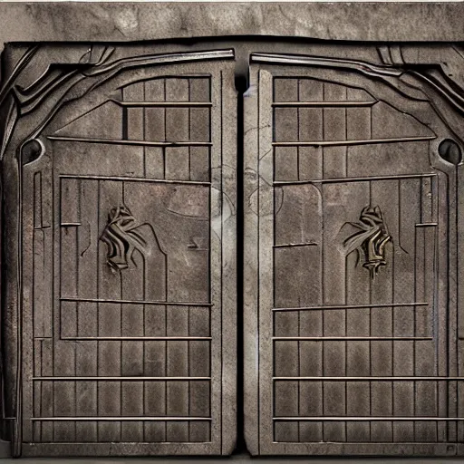 iron arc gate door texture, cartoon art style, matte | Stable Diffusion |  OpenArt