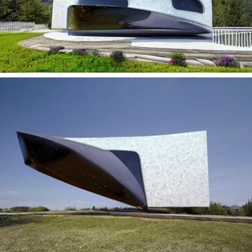 Image similar to This new and unique house is inspired by the galaxy. photo.