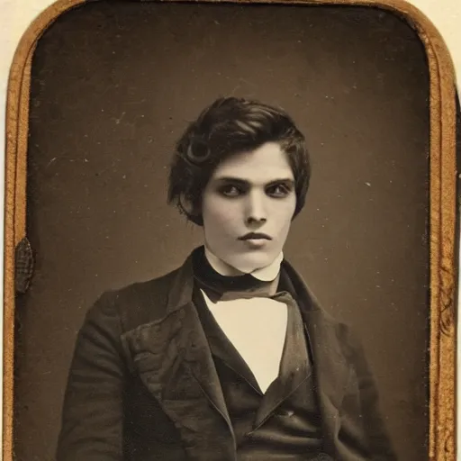 Prompt: a very handsome rebellious hot young guy, 1 8 5 8 photo