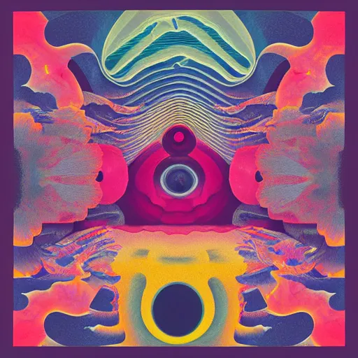 Image similar to beautiful album cover design by Jonathan Zawada