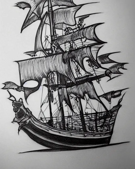 How to draw a pirate ship | Step by step Drawing tutorials