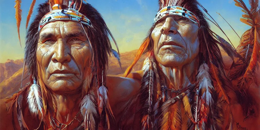 Image similar to of Native American Chief by Peter Andrew Jones and Peter Gric