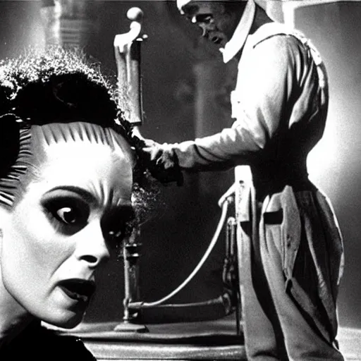 Prompt: still from the movie bride of frankenstein