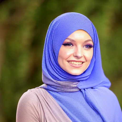 Prompt: A photograph of actress Ester Exposito wearing a hijab , high quality, fully detailed, 4k