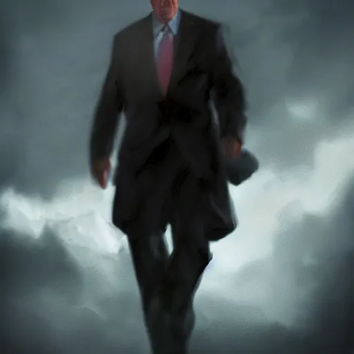 Image similar to joe biden being extremly scary, dramatic lighting, cinematic, establishing shot, extremly high detail, photorealistic, cinematic lighting, artstation, style by James Gurney