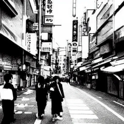 Image similar to photograph of a japanese monster, tokyo street, scary, uncanny