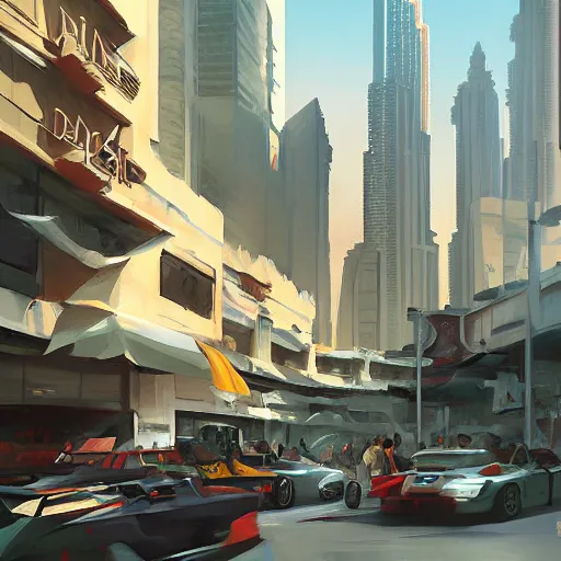 Prompt: gta : dubai by krenz cushart