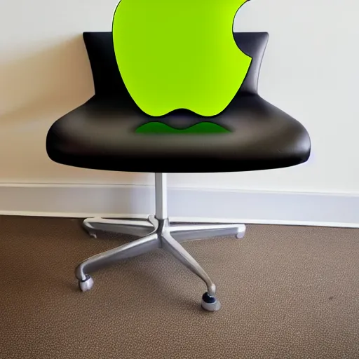 Prompt: steve jobs as an apple chair