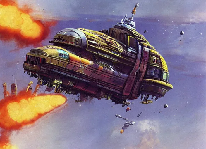 Image similar to wreck, matte painting, chris foss