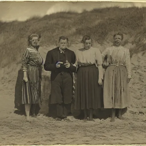 Prompt: at the beach. folkstone. photographed on the 1 7 th september 1 9 0 6