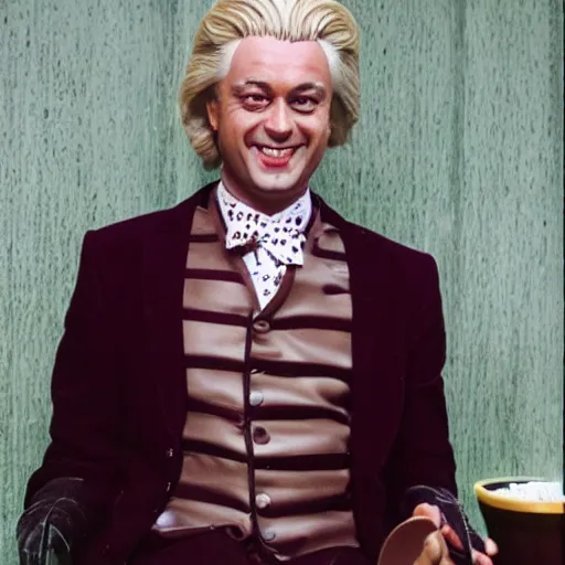 Image similar to geert wilders as willy wonka and the chocolate factory