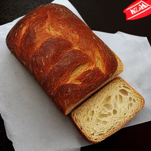 Prompt: a stunning photo of a slice of bread