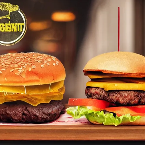 Image similar to the heartbreak burger advertisement