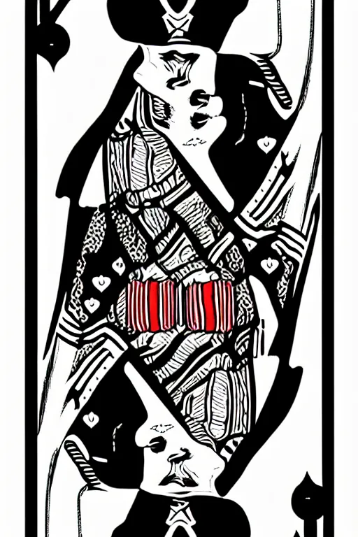 Image similar to king of hearts playing card design, realism, concept art