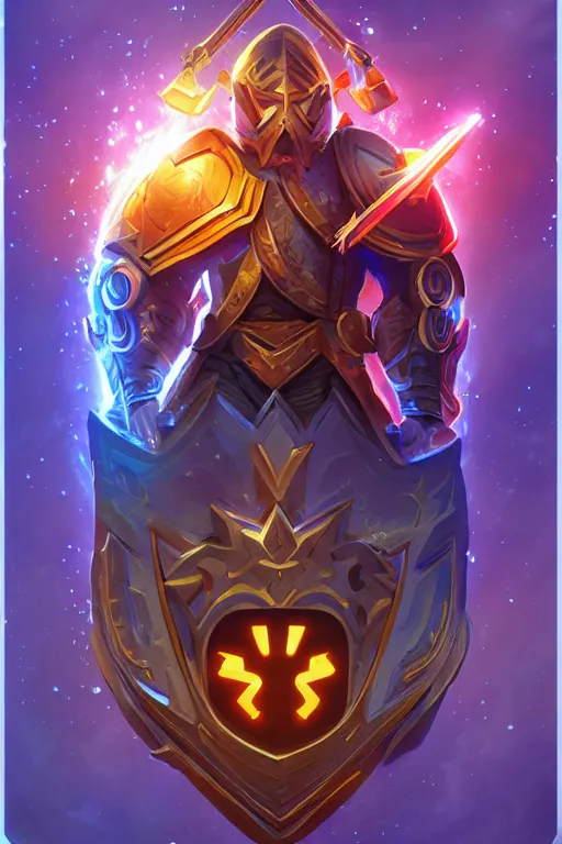 Image similar to shield fantasy epic legends game icon stylized digital illustration radiating a glowing aura global illumination ray tracing hdr fanart arstation by ian pesty and katarzyna da „ bek - chmiel