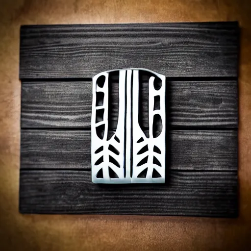 Image similar to kalimba wooden logo black and white