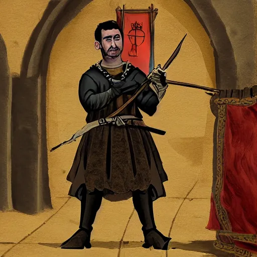 Prompt: Mike Stoklasa from Red Letter Media as a medieval executioner