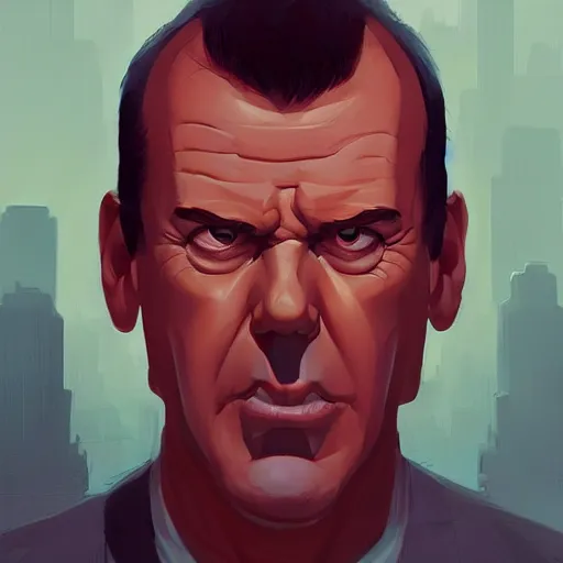 Image similar to face icon stylized minimalist die hard, loftis, cory behance hd by jesper ejsing, by rhads, makoto shinkai and lois van baarle, ilya kuvshinov, rossdraws global illumination