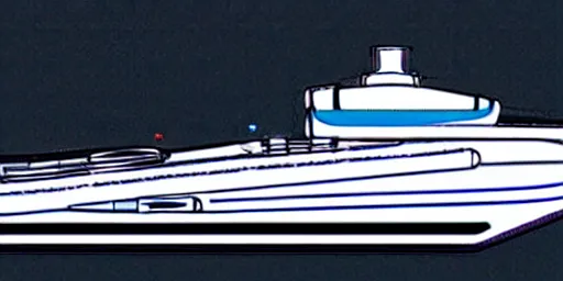 Image similar to very detailed blueprint schematics for the barbie imperial cruiser