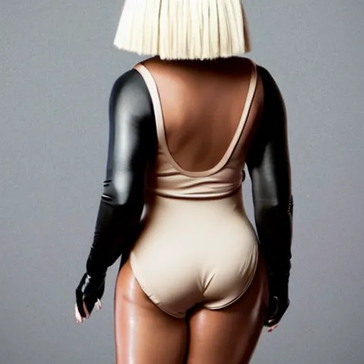 Sia Furler photoshoot full body paint, Stable Diffusion