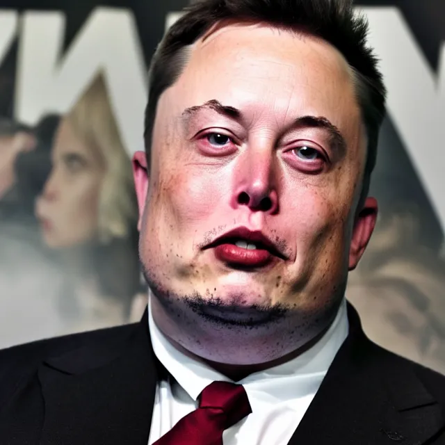 Image similar to morbidly obese elon musk, elon musk weighs 400 pounds