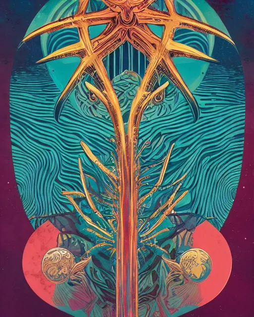 Image similar to Tristan Eaton, victo ngai, peter mohrbacher, artgerm portrait of a symmetrical starfish