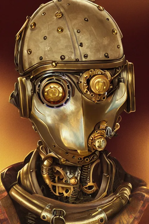 Image similar to steampunk helmet fantasy art mask robot ninja stylized digital illustration sharp focus, elegant intricate digital painting artstation concept art global illumination ray tracing advanced technology chaykin howard and campionpascale and cooke darwyn and davis jack