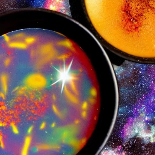 Prompt: galaxy soup 4k close up